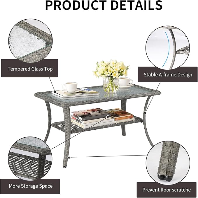 VINGLI Outdoor Coffee Table - Image 5