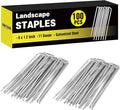 HongWay 100 Pack 6 Inch Landscape Staples, Galvanized Garden Stakes 11 Gauge by HongWay