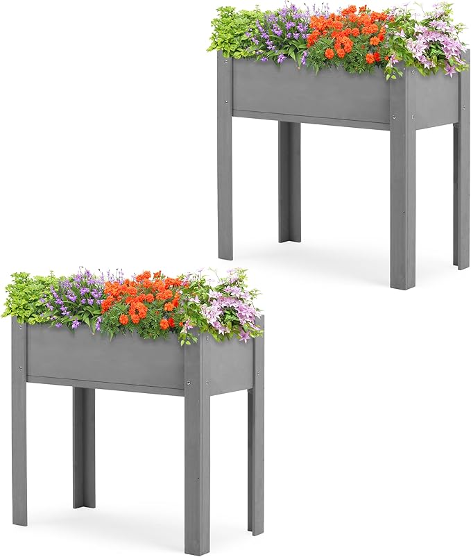 SoliWood Set of 2 Raised Garden Bed by OutdoorFurniture