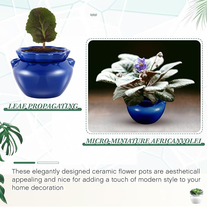 4 Sets African Violet Pots 4 Inch Self Watering Pot - Image 3