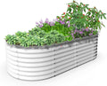 A ANLEOLIFE 8X4X2 ft Galvanized Raised Garden Beds Outdoor, Oval Large Metal by AAnleolife