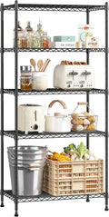 5-Tier Shelf 1010LBS Storage Shelves Adjustable Wire Shelving Metal Shelving by Romorgniz
