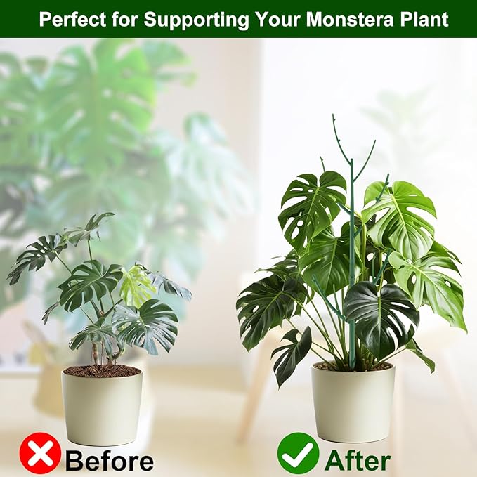 10 Pack Stackable Monstera Plant Support, Garden Stakes - Image 5