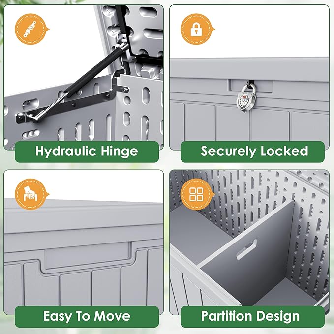 Devoko 260 Gallon Double-Wall Deck Box - Image 2