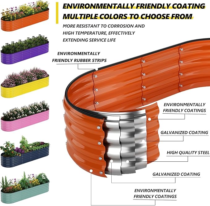 Galvanized Metal Planter Raised Garden Bed Kit - Image 3