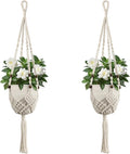 USLAI Macrame Plant Hanger Indoor Outdoor, Fits 3 to 6.5 inch Pots, Hanging by USLAI