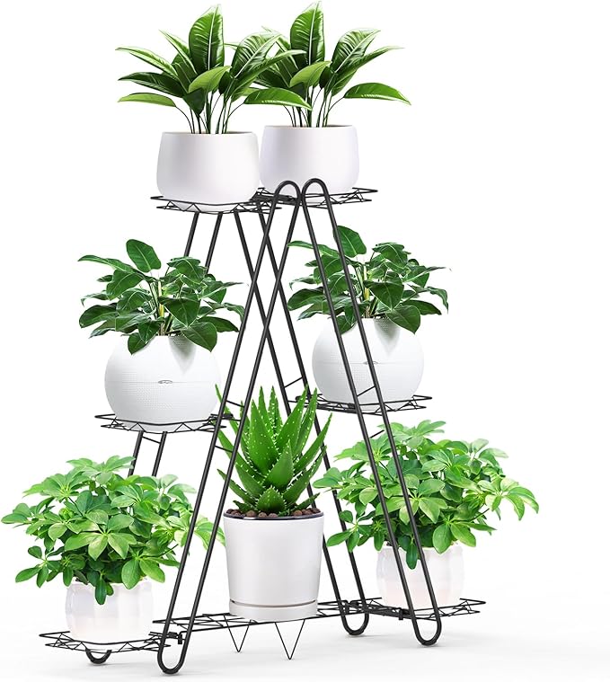 Heavy Duty Metal Plant Stand, Indoor Outdoor Plant Shelf & Rack by DiiKoo
