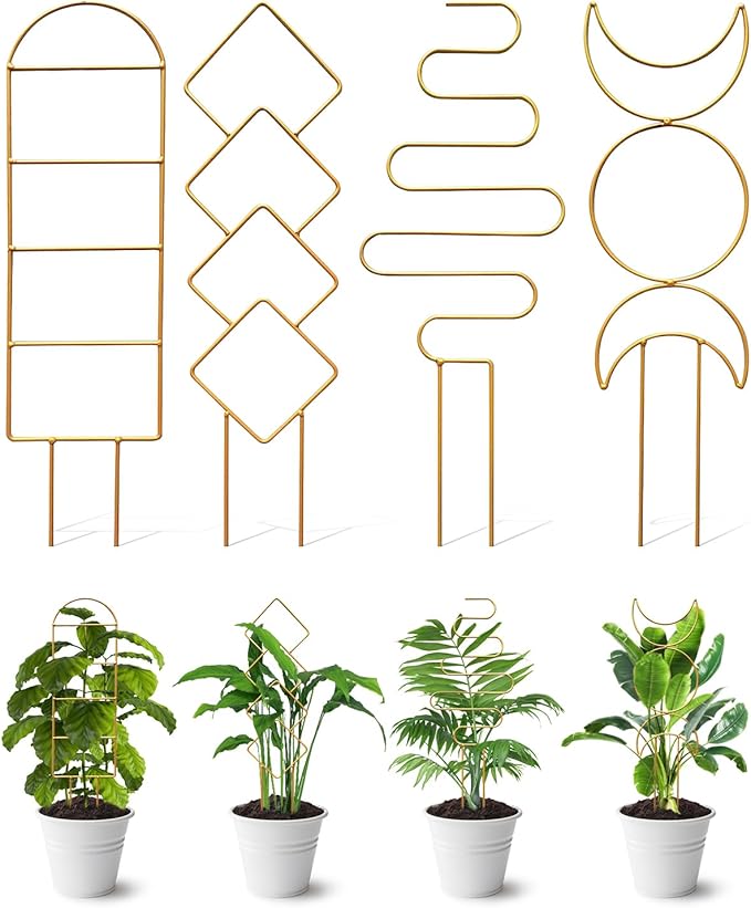 4 Pack Indoor Climbing Plant Trellis, Small Trellis by Whtawtaw