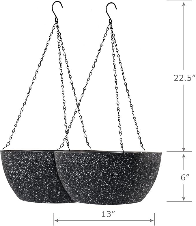 13 inch Large Hanging Planters Plant Pots - Image 2
