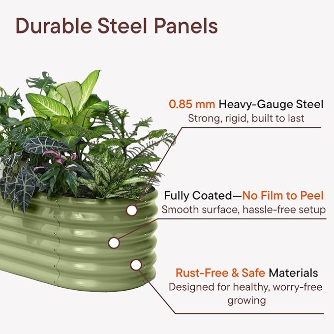 5-Pack 18” Tall Galvanized Raised Garden Beds – Everyday Kitchen Garden Layout - Image 3