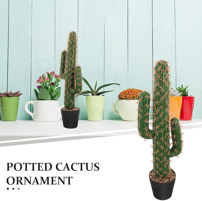 ABOOFAN Artificial Saguaro Cactus in Pot Faux Succulent Plant 20.86In Large - Image 5