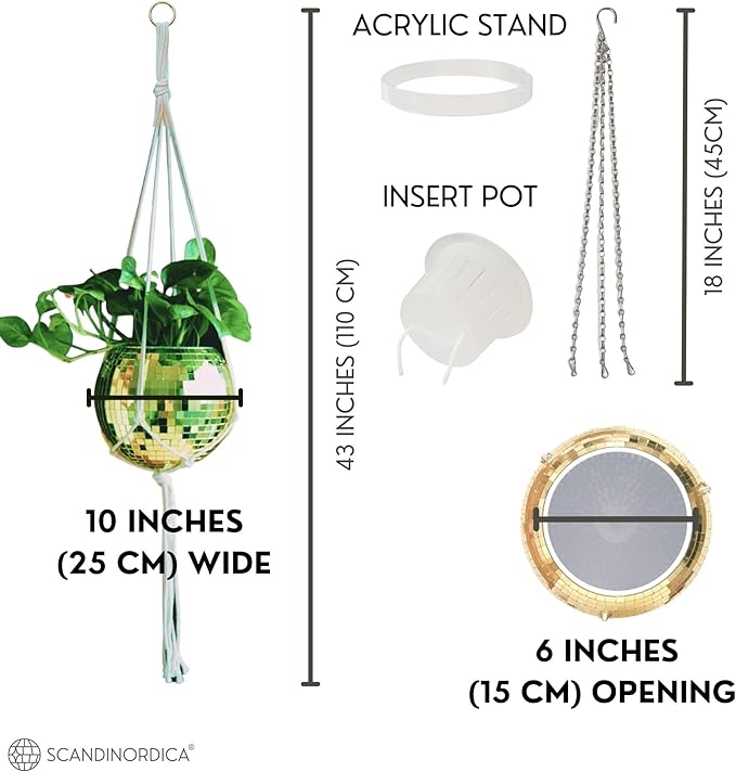 SCANDINORDICA Disco Ball Planter – Value Package: Mirror Disco Planter - Image 3