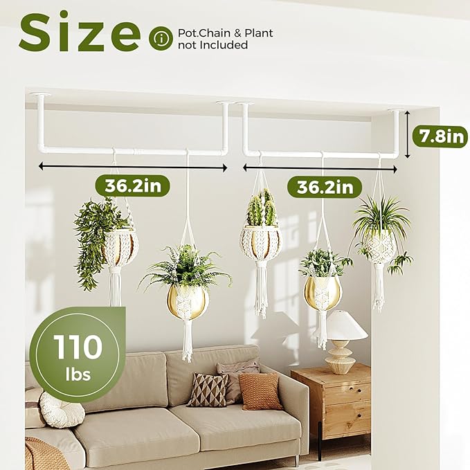 Bamworld Hanging Planters 2PCS for Indoor Plants Hanging Plant Holder Plant - Image 4