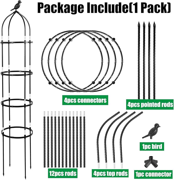 2-Pack 6FT Garden Obelisk Trellis - Image 5