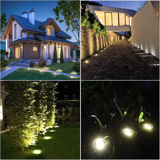 Solar Ground Light, Waterproof Solar Garden Lights, Upgraded Outdoor Garden - Image 7