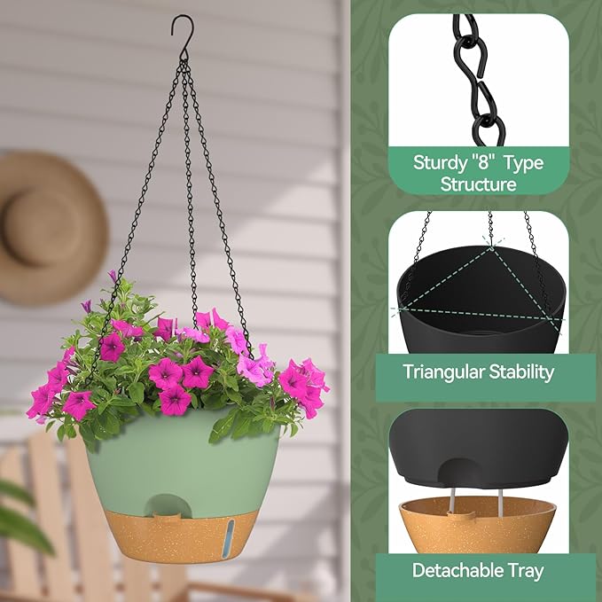 ZMTECH 12 Inch Hanging Planters - Image 5