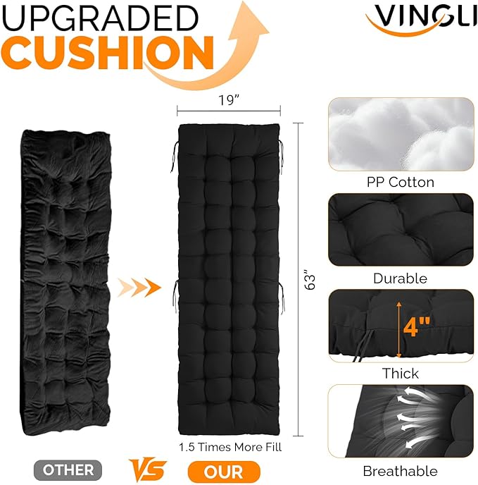 VINGLI Padded Zero Gravity Chair, Lounge Chair - Image 3