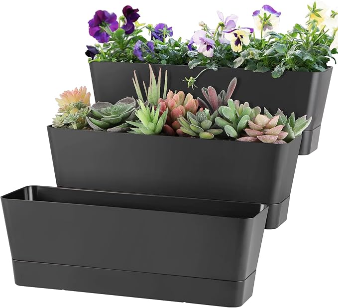 Window Box Planter with Tray by Sanbege