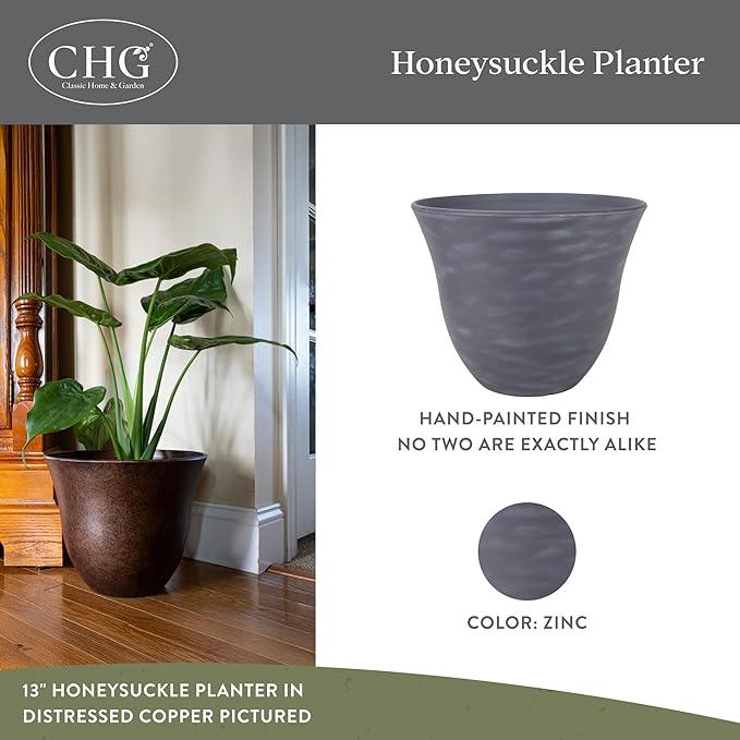 Classic Home and Garden Honeysuckle Resin Planters - Image 2
