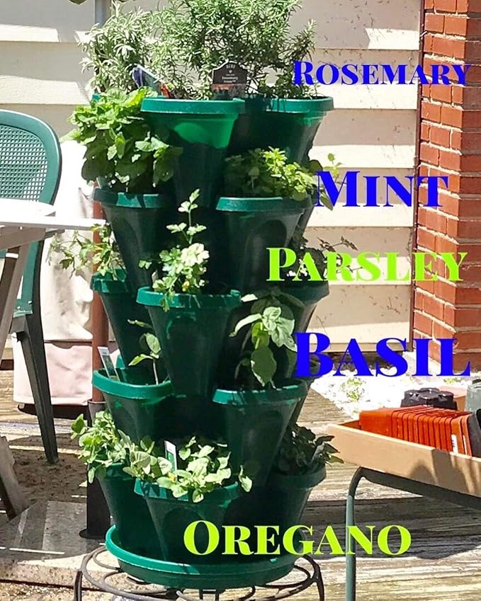 Mr. Stacky 1305-HG 5-Tier Stackable Strawberry, & Vegetable Planter - Image 4