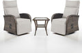 Dual-Adjust Swivel Outdoor Recliner Chair Set of 3 by Belord