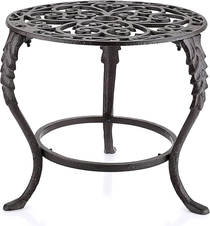 OwnMy Heavy Duty Cast Iron Plant Stand Vintage Iron Flower Pot Holder, Rustic by OwnMy