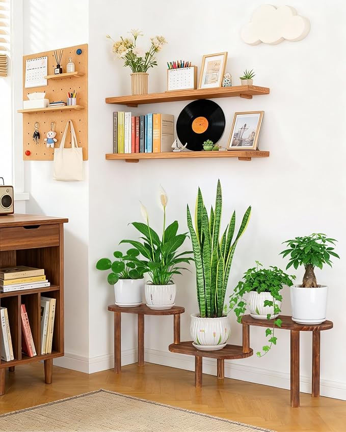 Concave Plant Shelf Indoor, 3 Tiers Deformable Oval Plant Stand, Heavy Duty - Image 7