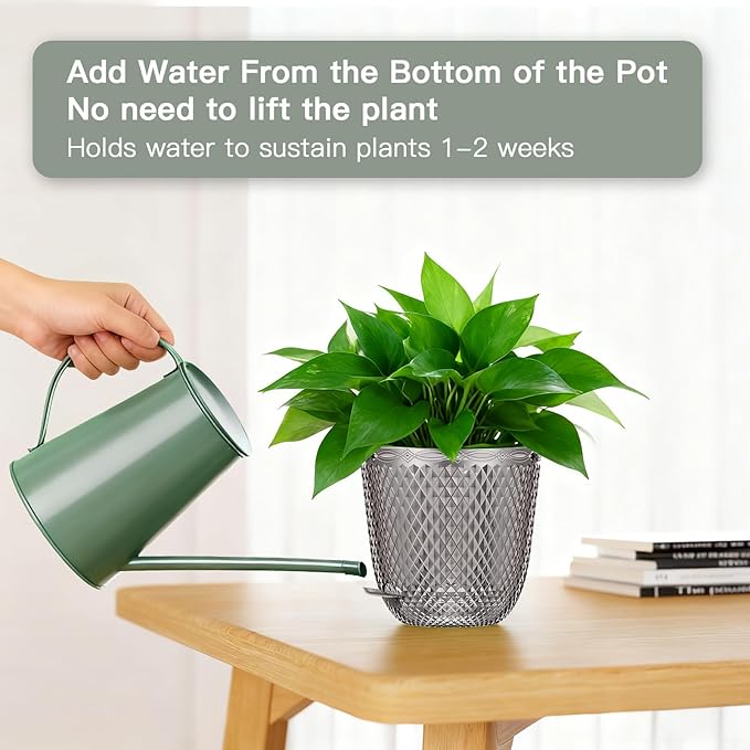 QCQHDU Self Watering Hanging Pots, 2 Pack 7.2 Inch Hanging Planters - Image 4