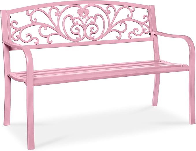 Best Choice Products Outdoor Bench Steel Garden Patio Porch Furniture by BestChoiceProducts