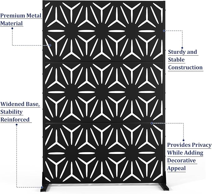 Outdoor Privacy Screen, Freestanding Privacy Fence Panels - Image 5