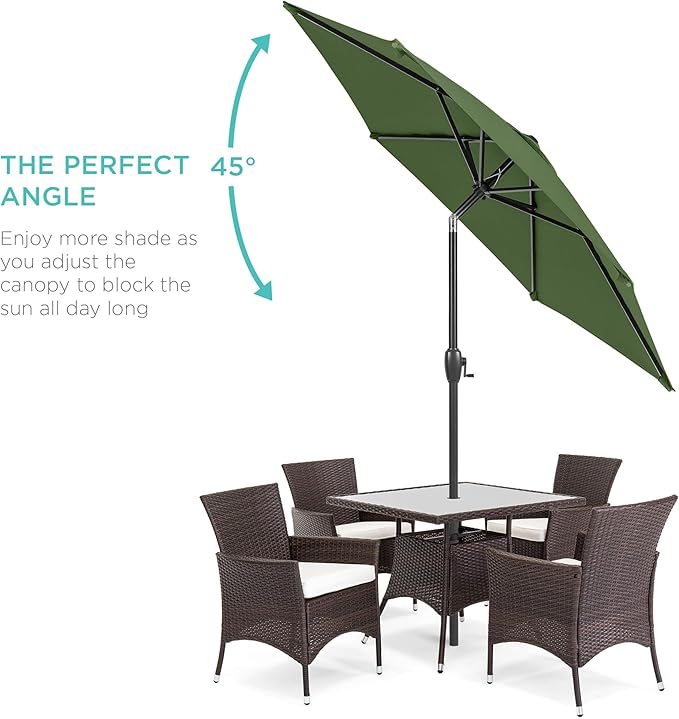 Best Choice Products 7.5ft Heavy-Duty Round Outdoor Market Table Patio Umbrella - Image 2