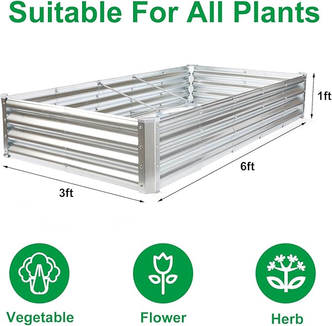 JERIA 6×3×1ft Raised Garden Bed - Image 2