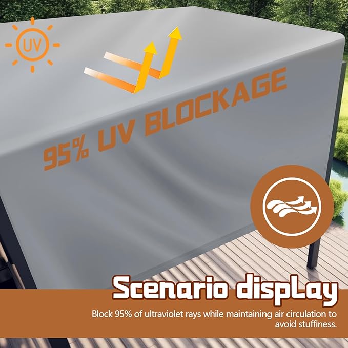 Universal Pergola Replacement Canopy Outdoor Canopy Shade Cover Waterproof - Image 4