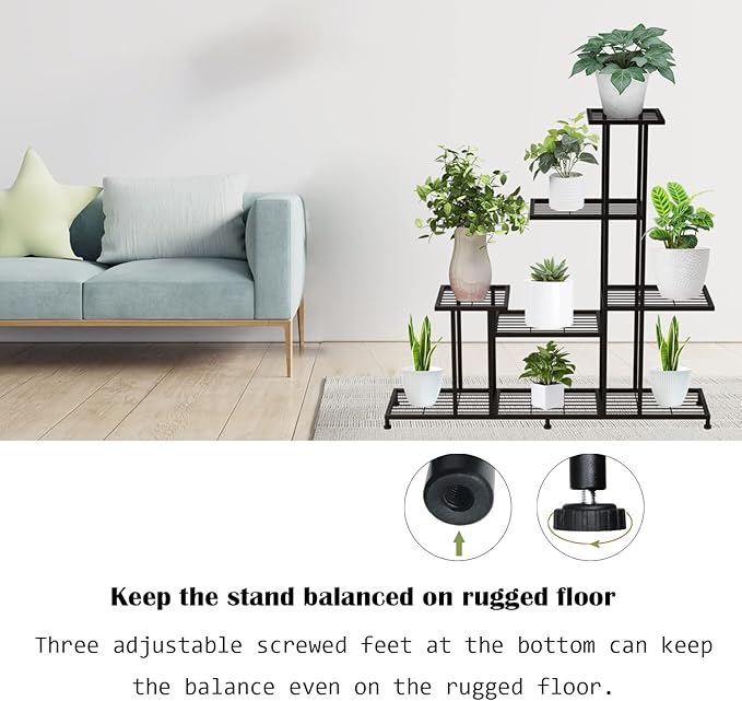 Twhep Heavy Duty Metal Plant Stand, 5 Tiers Multifunctional Plant Stand - Image 9