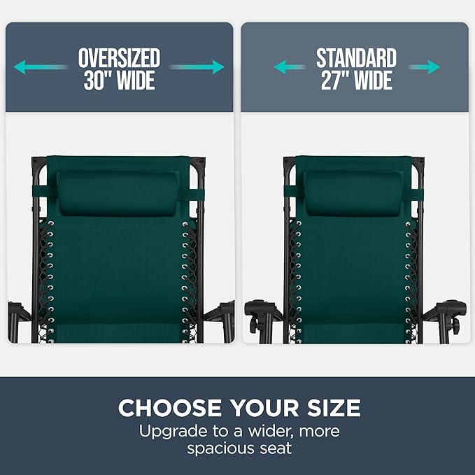 Best Choice Products 30” Wide Folding Zero Gravity Outdoor Recliner Patio - Image 4