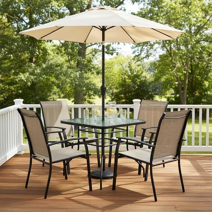 Tangkula 32" Square Outdoor Dining Table - Image 2