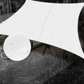 SUNNY GUARD Waterproof Sun Shade Sail 8' x 14' White Rectangle UV Block Sunshade by SUNNYGUARD