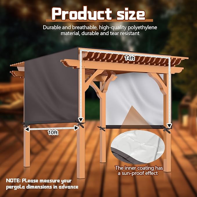 Universal Pergola Replacement Canopy Outdoor Canopy Shade Cover Waterproof - Image 3