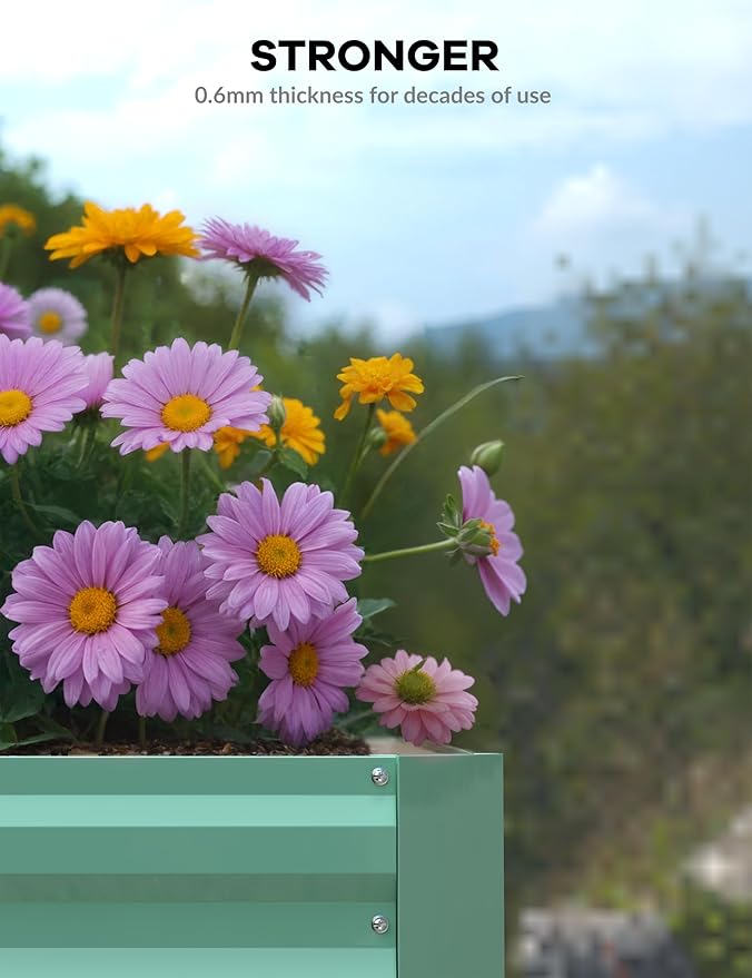 GarveeLife 6x3x2 ft Galvanized Raised Garden Bed, Rust-Resistant Raised Garden - Image 3