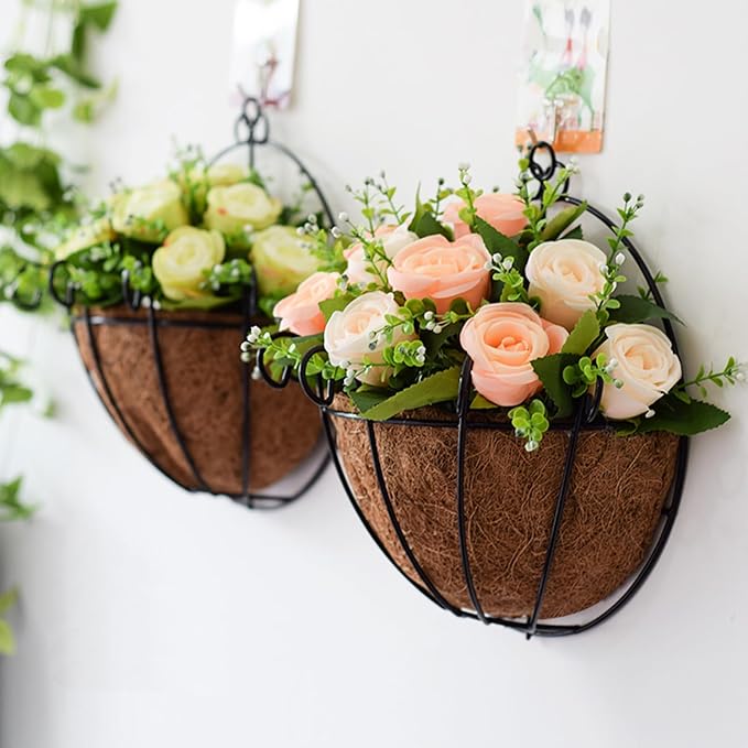 Tosnail 2 Pack Metal Wall Hanging Planter Basket - Image 6