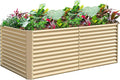 Land Guard 6x3x3ft Rectangular Galvanized Raised Garden Beds, Large-Capacity by LandGuard