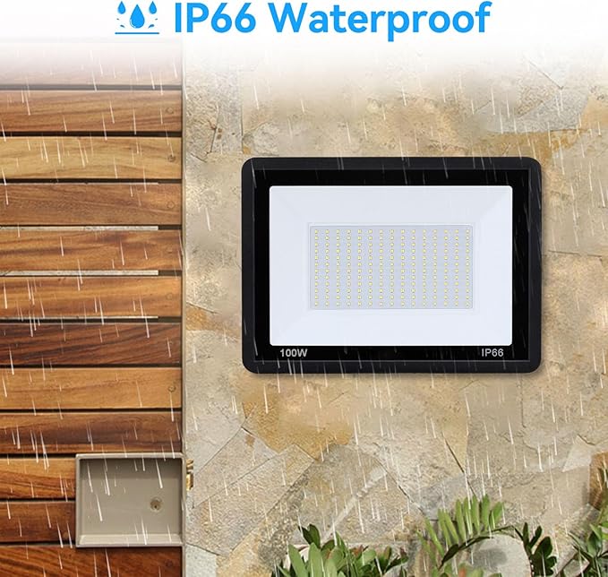 4Pack-100W LED Flood Light Outdoor, 11000lm LED Work Light - Image 3
