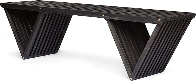 Christopher Knight Home Esme Outdoor Acacia Wood Bench, Dark Gray Finish by ChristopherKnightHome