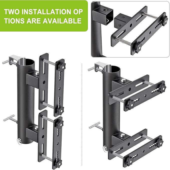 Heavy Duty Deck Railing Umbrella Holder, Adjustable Patio Umbrella Stand - Image 2