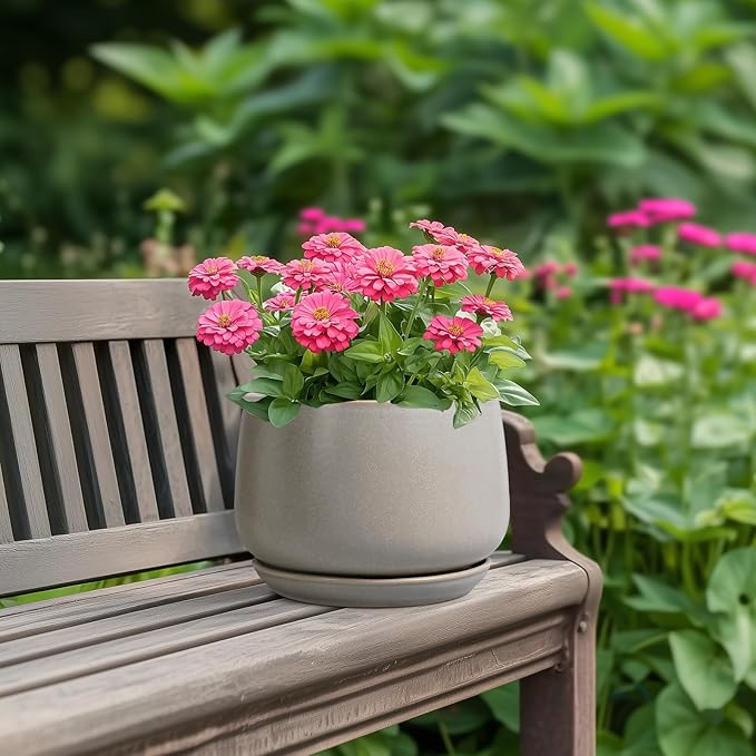 G EPGardening Ceramic Pots for Plants 7 Inch - Image 4
