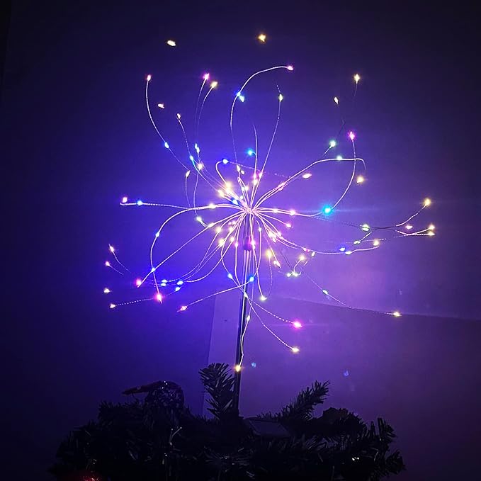 JJGoo Solar Firework Lights, 2 Pack 180 LEDs 2 Lighting Modes Solar Lights - Image 6