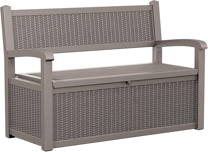 DRATO 75 Gallon Storage Bench Deck Box Outdoor Indoor, Lockable Durable by DRATOprovidesawarmandcozy