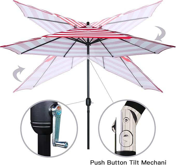 Sunnyglade 9' Patio Umbrella Outdoor Table Umbrella - Image 2