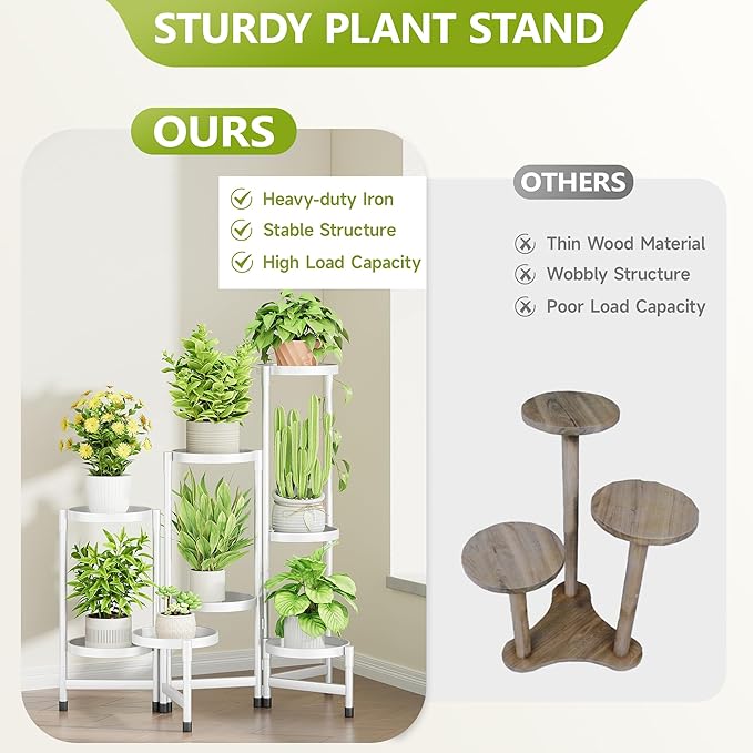 8 Tier Plant Stand Indoor, Tiered Plant Stand Outdoor - Image 6