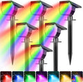 Peasur 6 Pack Solar Spot Lights Outdoor Color Changing, 7 Modes Halloween RGB by Peasur